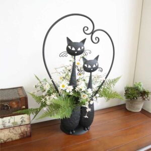 猫 黒猫 猫プランター 猫鉢カバー 猫フラワーベース 猫家具 MEKOKAGU 02