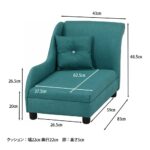 Luxury Style ペット用クッション付きカウチソファ グリーン ファブリック素材のエレガントデザインペット専用家具